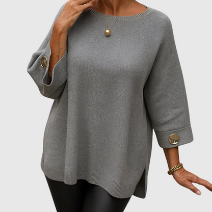 Aslinn | Sweater med ribkanter og rolig pasform