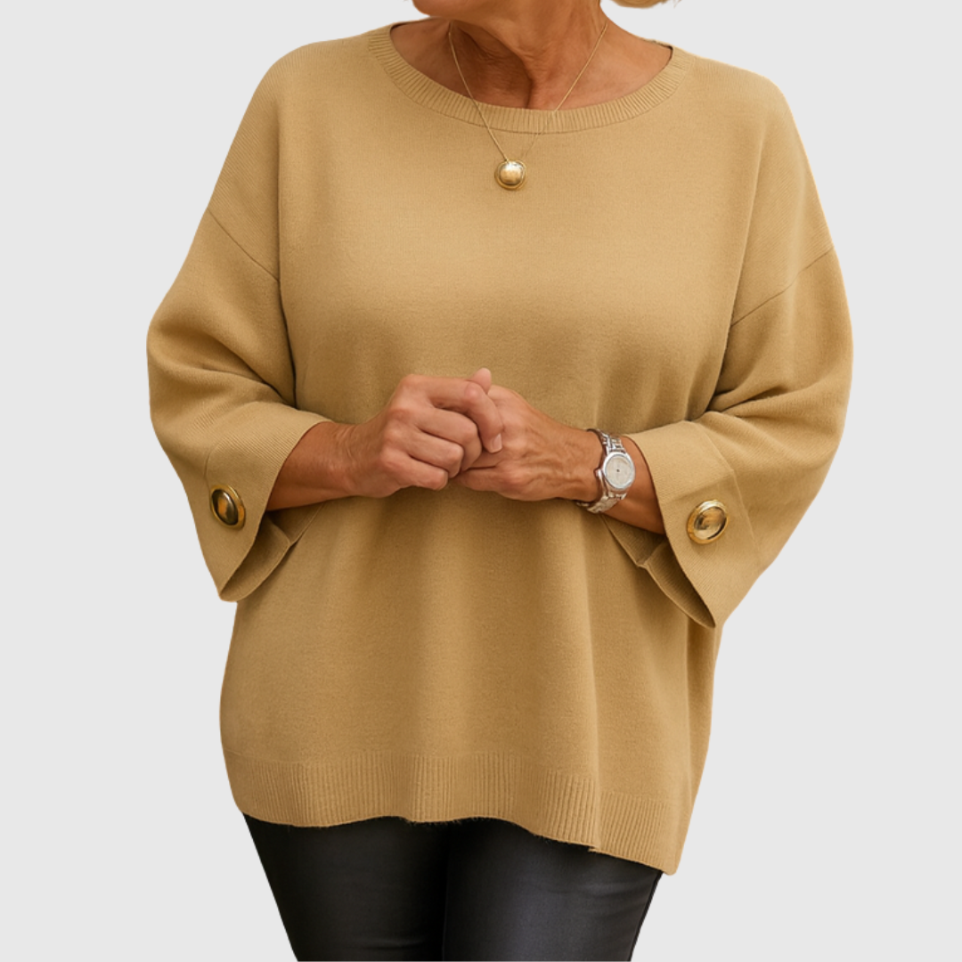 Aslinn | Sweater med ribkanter og rolig pasform