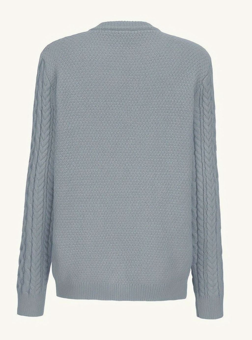 Kabelstrikket cardigan med knapper farvevariant