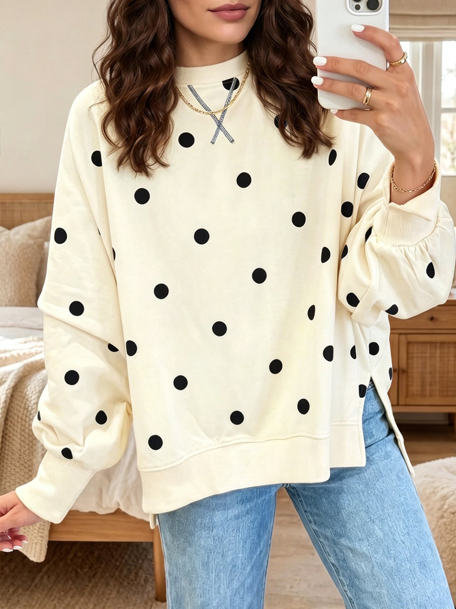 Prikket sweatshirt detalje set tæt på