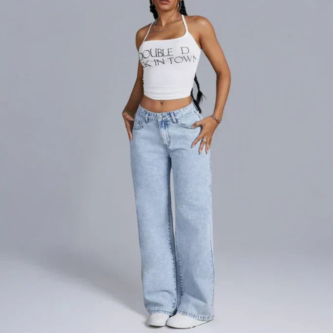 Gyrid | Vide Jeans med Sløjfedetalje