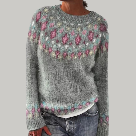 Sunnvalja | Farvestrikket Bærestykke Sweater