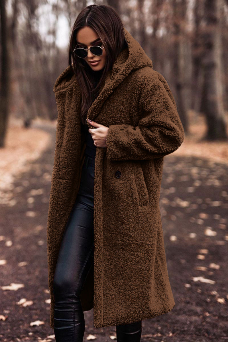 Birna | Oversize Knælang Teddyfrakke
