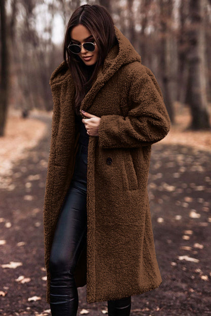 Birna | Oversize Knælang Teddyfrakke