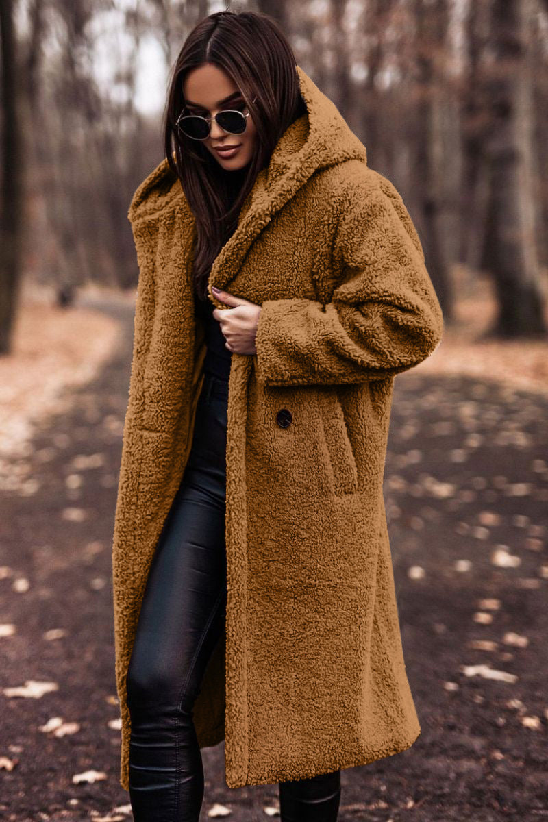 Birna | Oversize Knælang Teddyfrakke