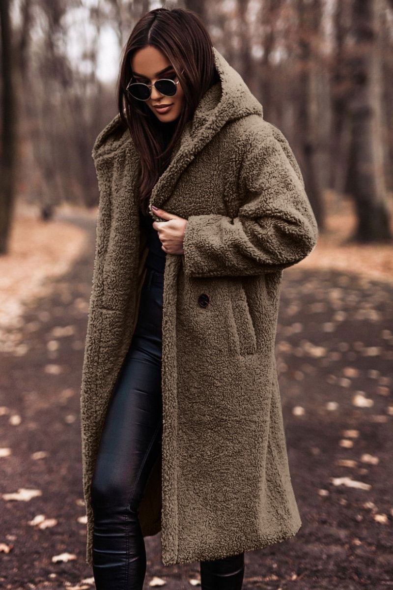 Birna | Oversize Knælang Teddyfrakke