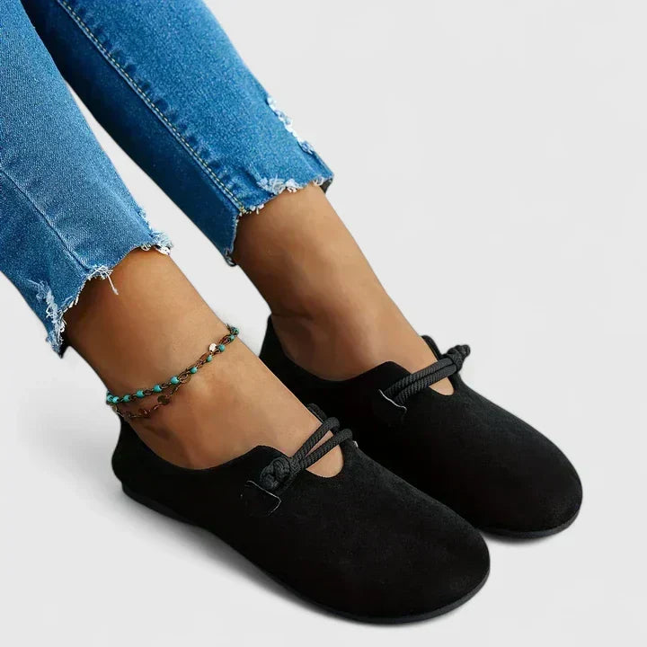 Selma | Loafers med Rundet Tå og Rebdetalje