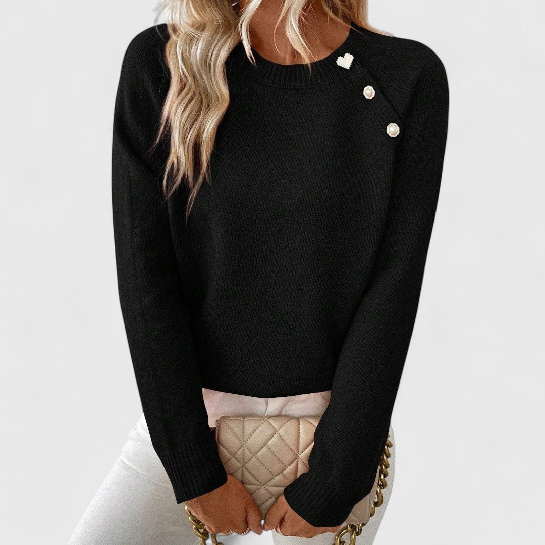 Sunnbera | Asymmetrisk Sweater med Knapper
