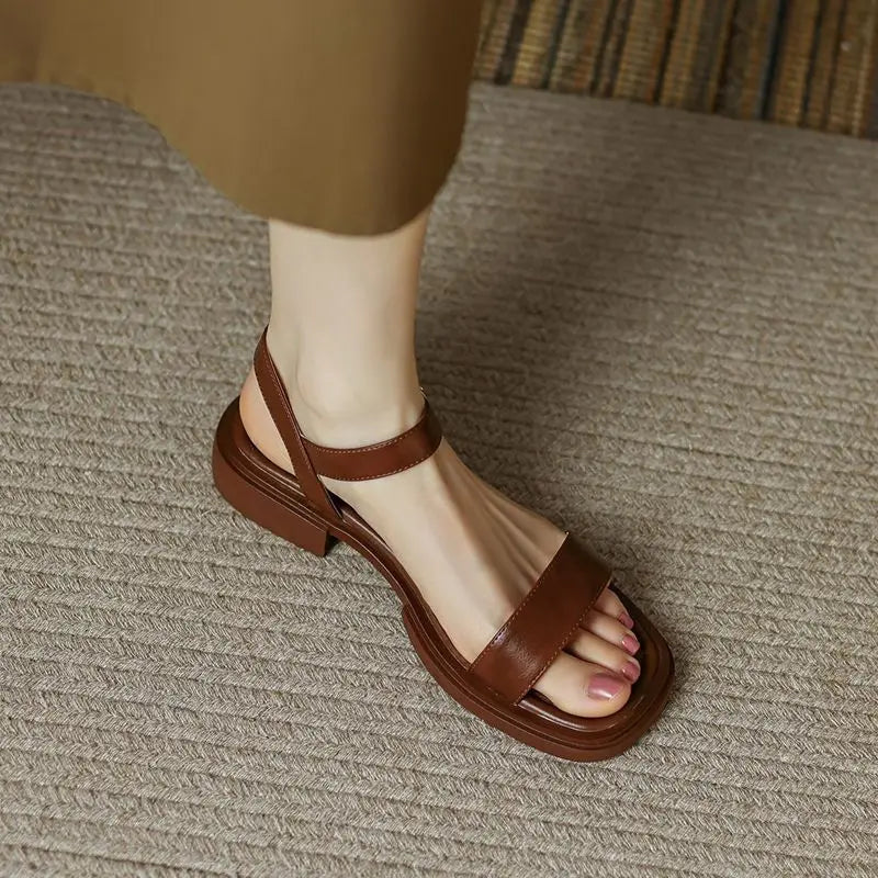 Henny | Flade Sandaler med Ankelrem