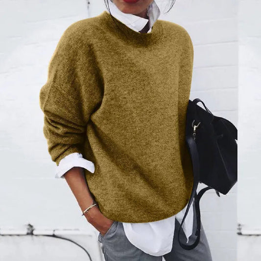 Salbjørg | Klassisk Sweater med Rund Hals