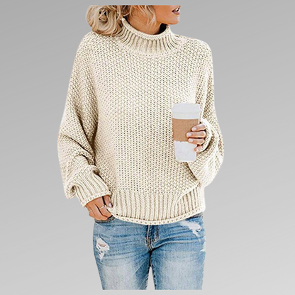 Bergitte | Oversize Sweater med Rullekrave