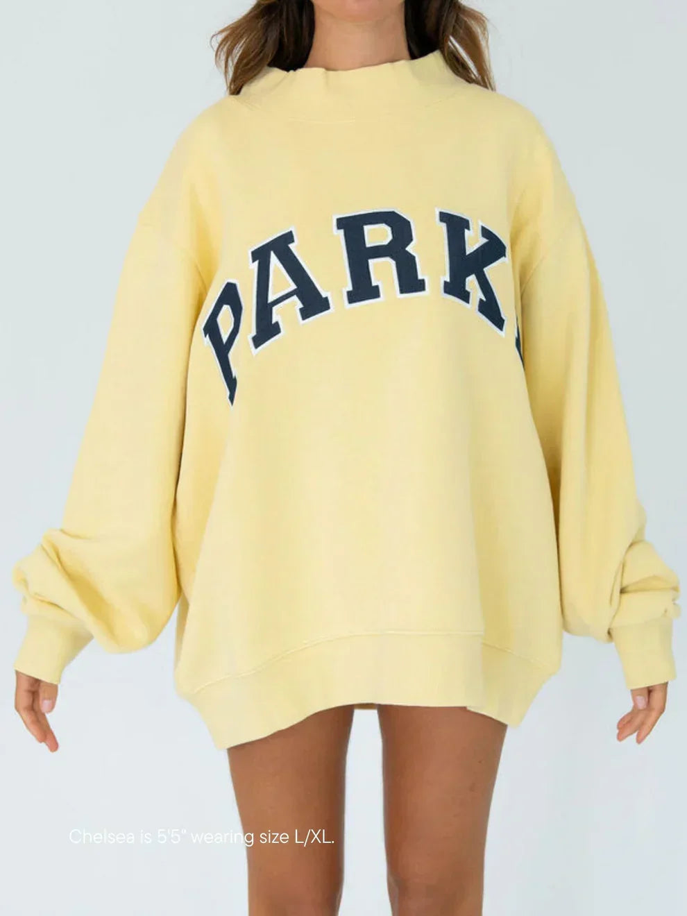Solrun | Varsity Sweatshirt med Bogstavtryk