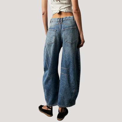Jette | Leopard Jeans med Buede Ben