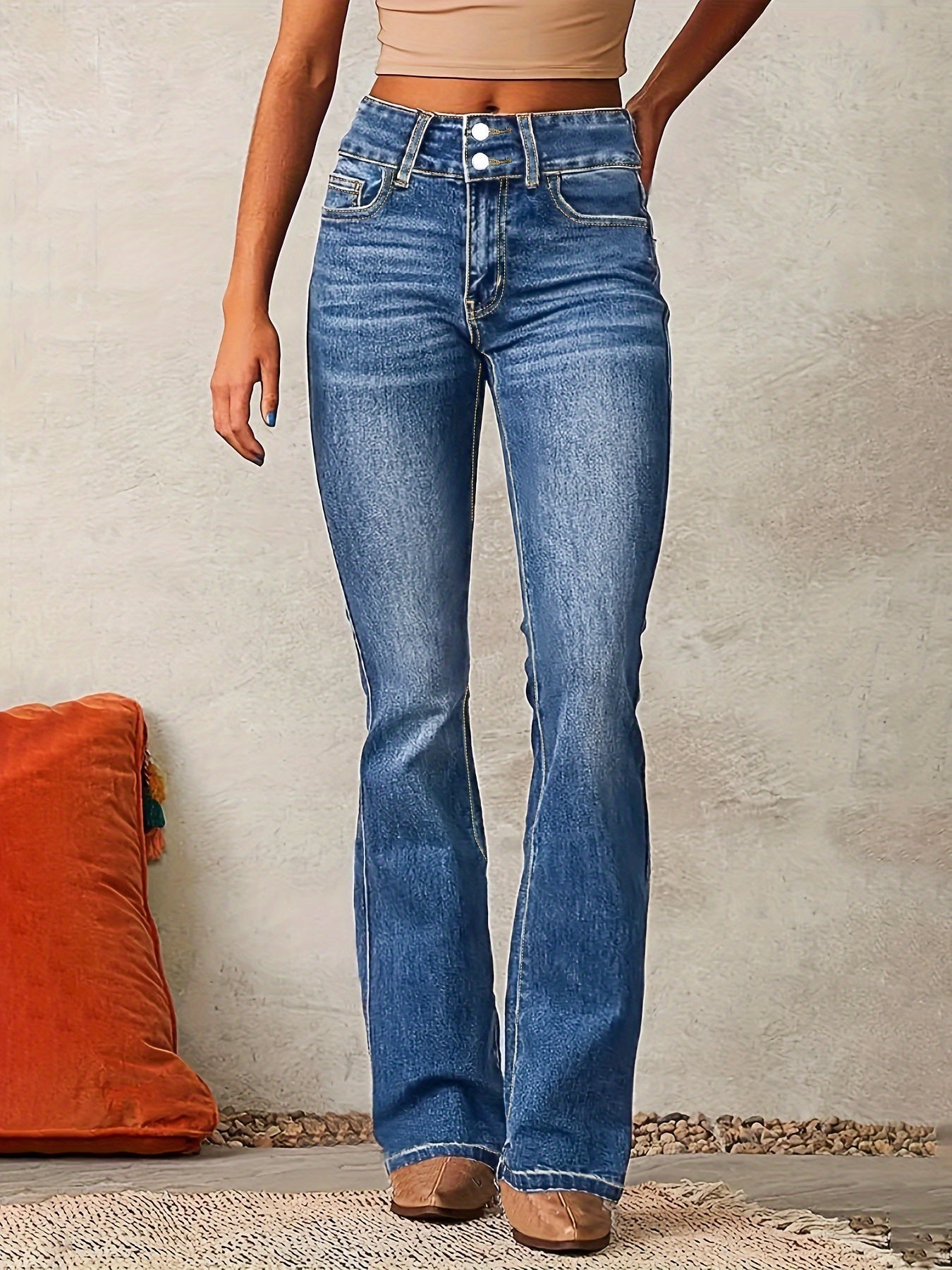 Vigdis | Udstillede Jeans med Høj Talje