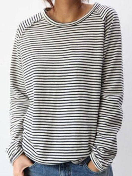 Ingebrita | Stribet Langærmet T-shirt