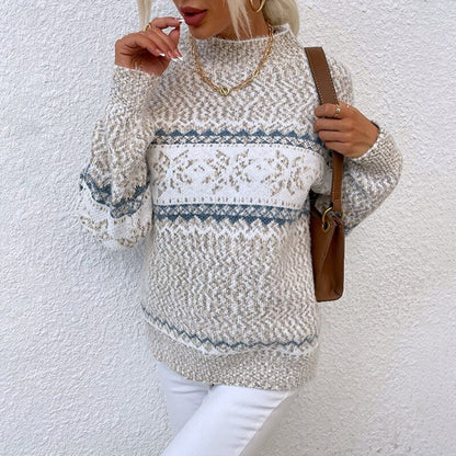 Julesweater med snefnug set bagfra
