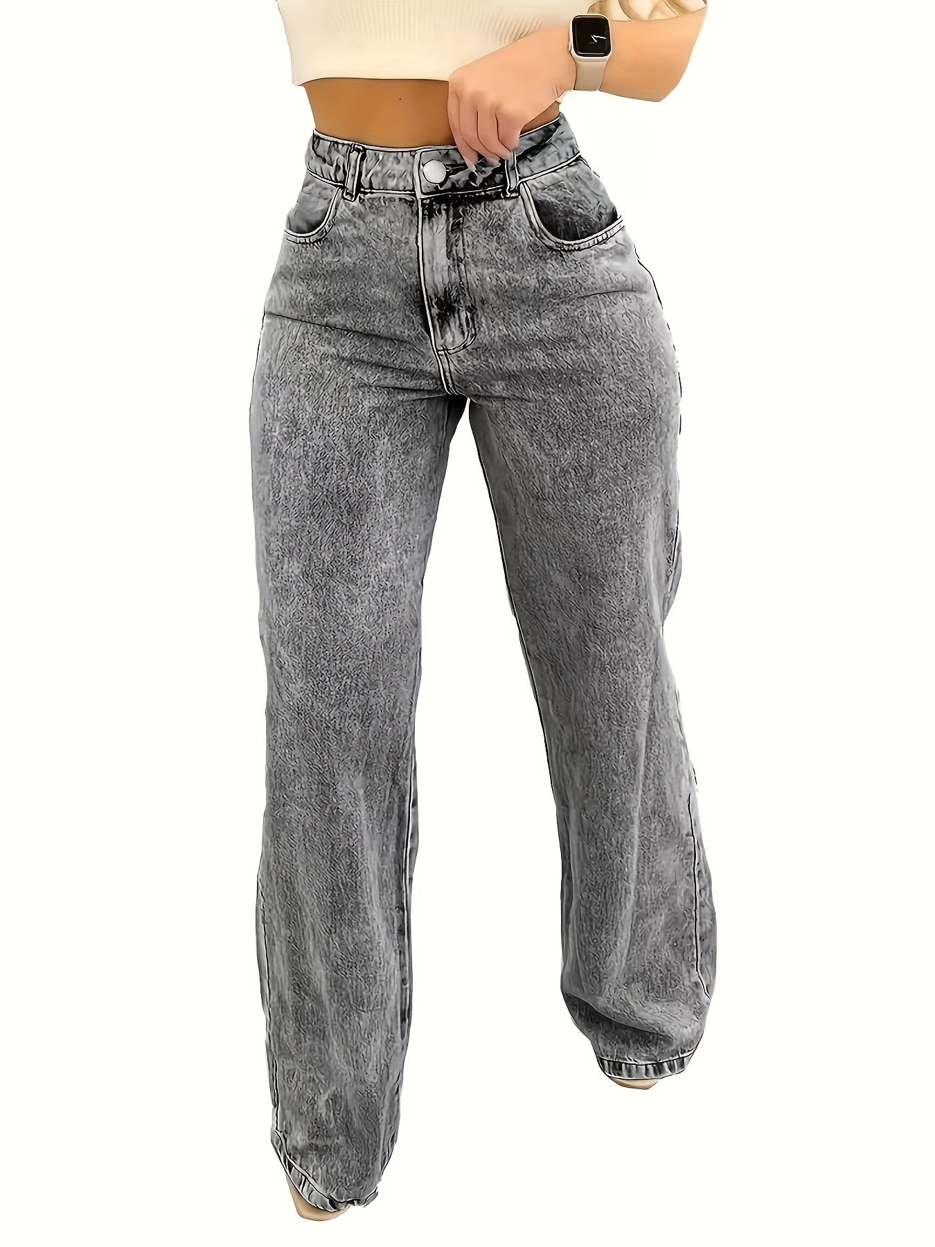 Åsa | Vide Jeans med Elastik