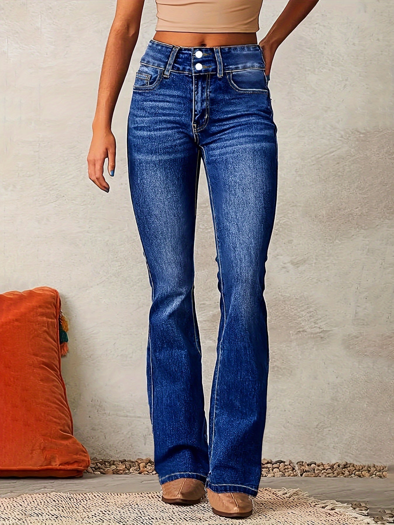 Vigdis | Udstillede Jeans med Høj Talje