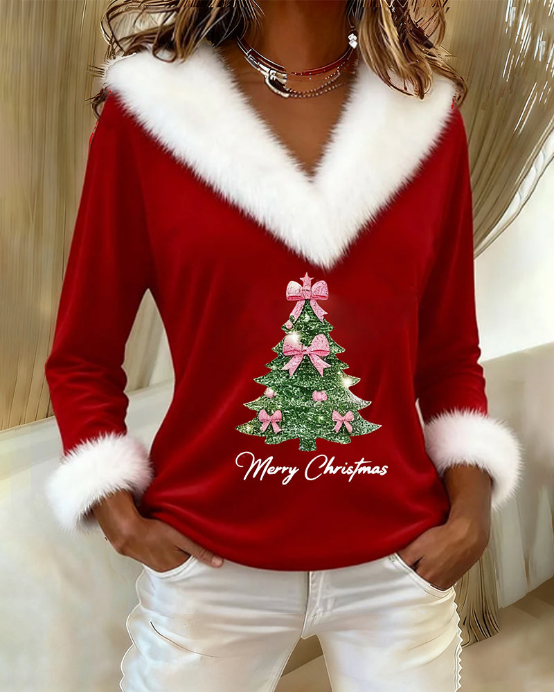 Fjola | Julesweater med ribkanter set fra siden