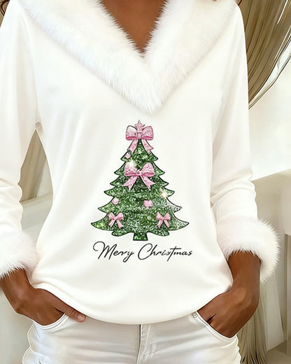 Fjola | Julesweater med ribkanter set fra siden