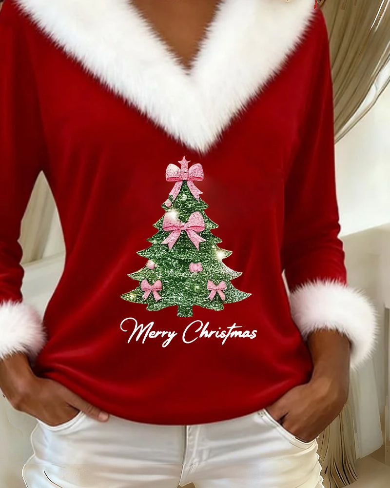 Fjola | Julesweater med ribkanter set fra siden