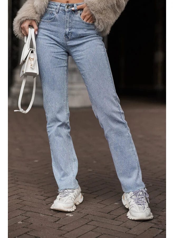Ranveig | Jeans med Diamantmønster