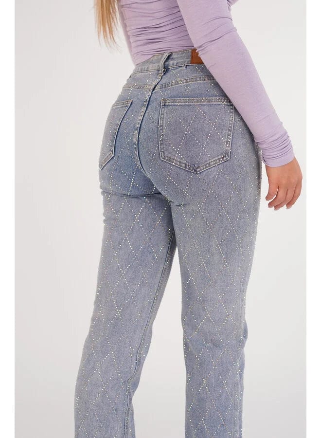 Ranveig | Jeans med Diamantmønster