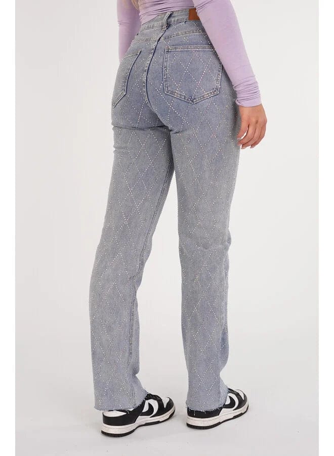 Ranveig | Jeans med Diamantmønster