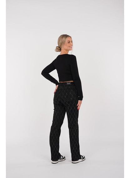Ranveig | Jeans med Diamantmønster