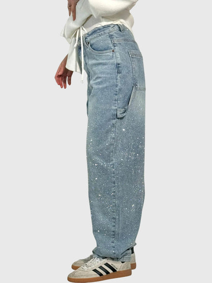 Mønstrede jeans med lige ben farvevariant