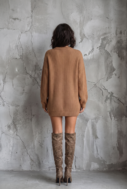 Torhilde | Kort Strikkjole i Vintage-stil