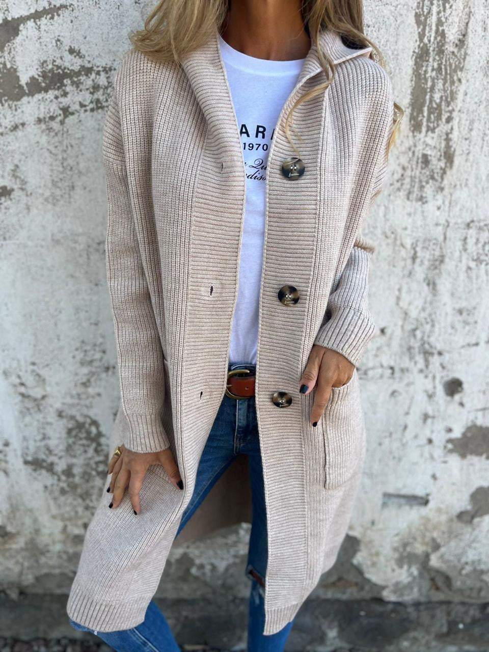 Amalie | Elegant lang cardigan