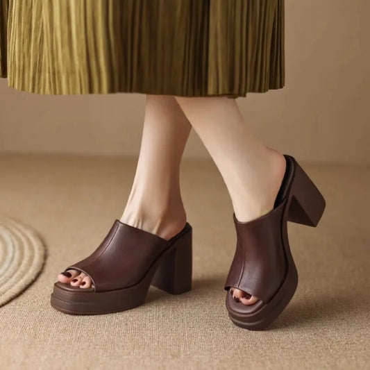 Gerda | Sandaler med Blokhæl og Plateau