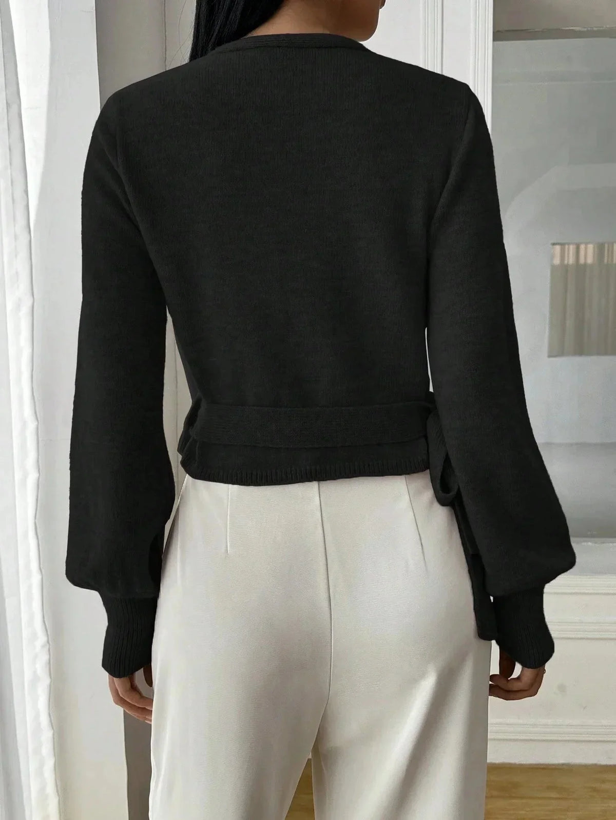 Heidrun | Slå-om Sweater med Bindebånd