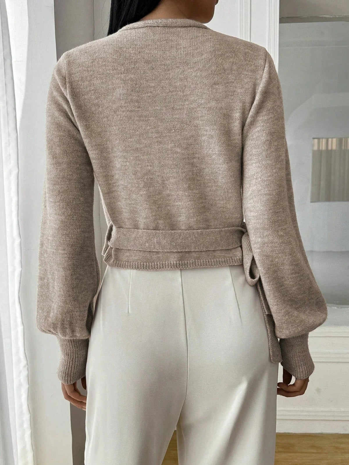 Heidrun | Slå-om Sweater med Bindebånd