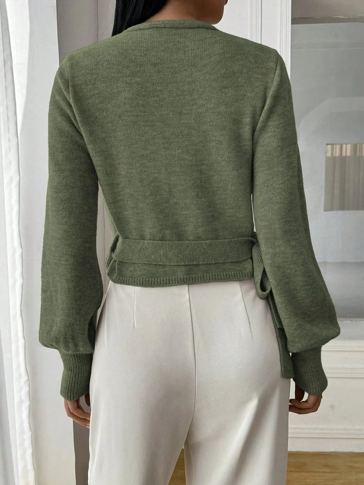 Heidrun | Slå-om Sweater med Bindebånd