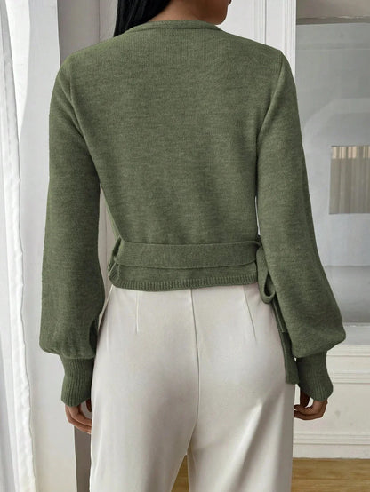 Heidrun | Slå-om Sweater med Bindebånd
