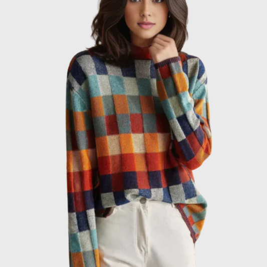 Aldis | Sweater med Farveblokke