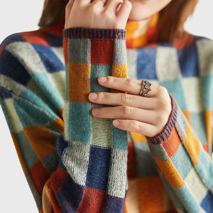 Aldis | Sweater med Farveblokke
