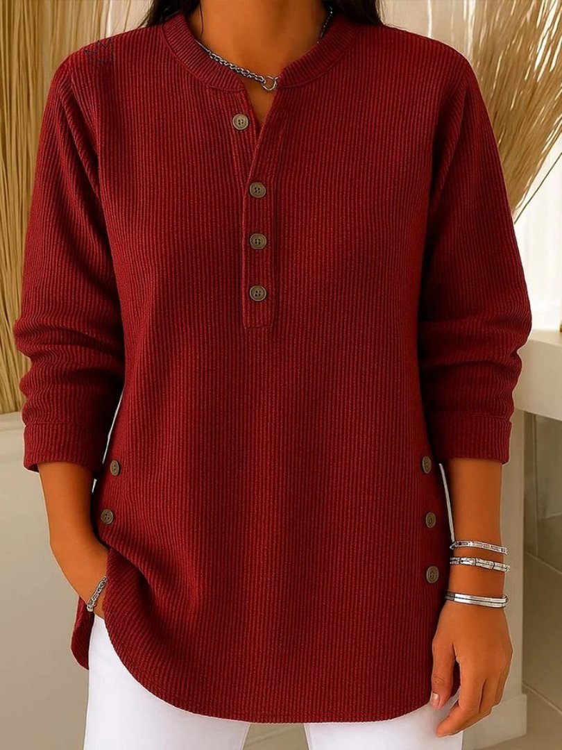 Solfrid | Ribstrik sweater med lange ærmer