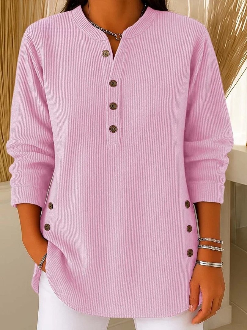 Solfrid | Ribstrik sweater med lange ærmer