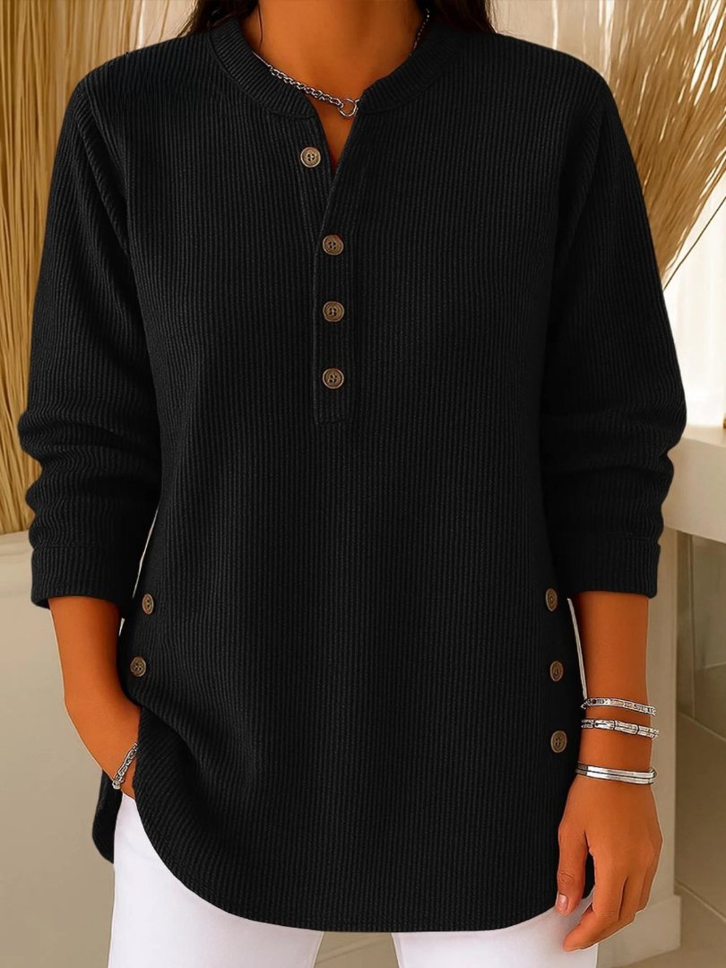 Solfrid | Ribstrik sweater med lange ærmer
