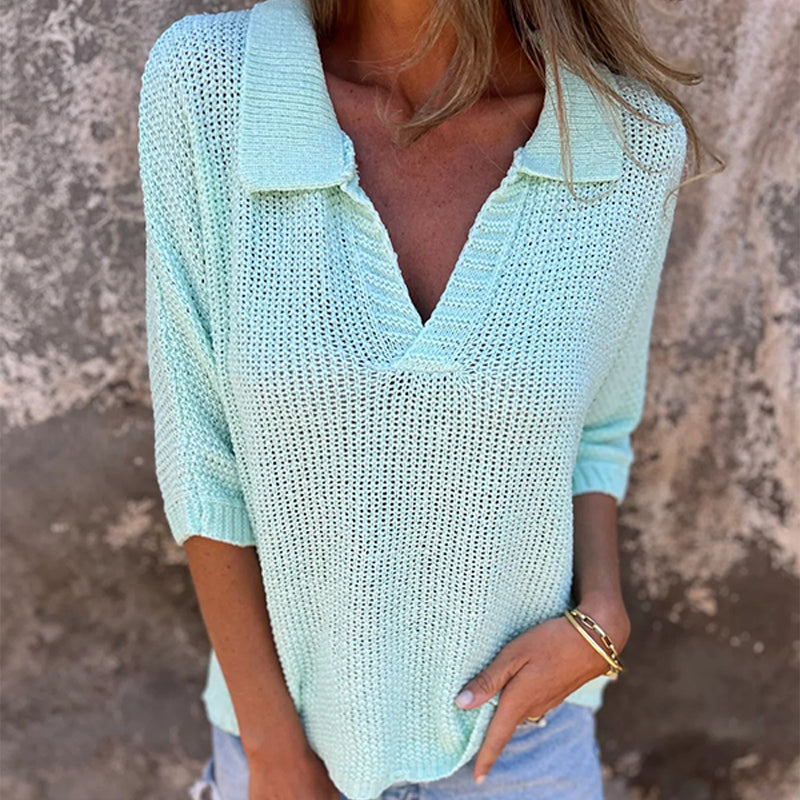 Leah | V-hals top, afslappet og elegant