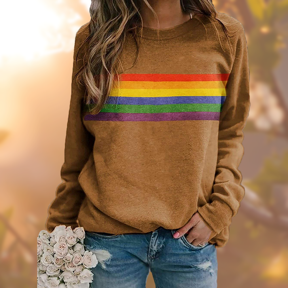 Vedis | Sweatshirt med brede striber set forfra