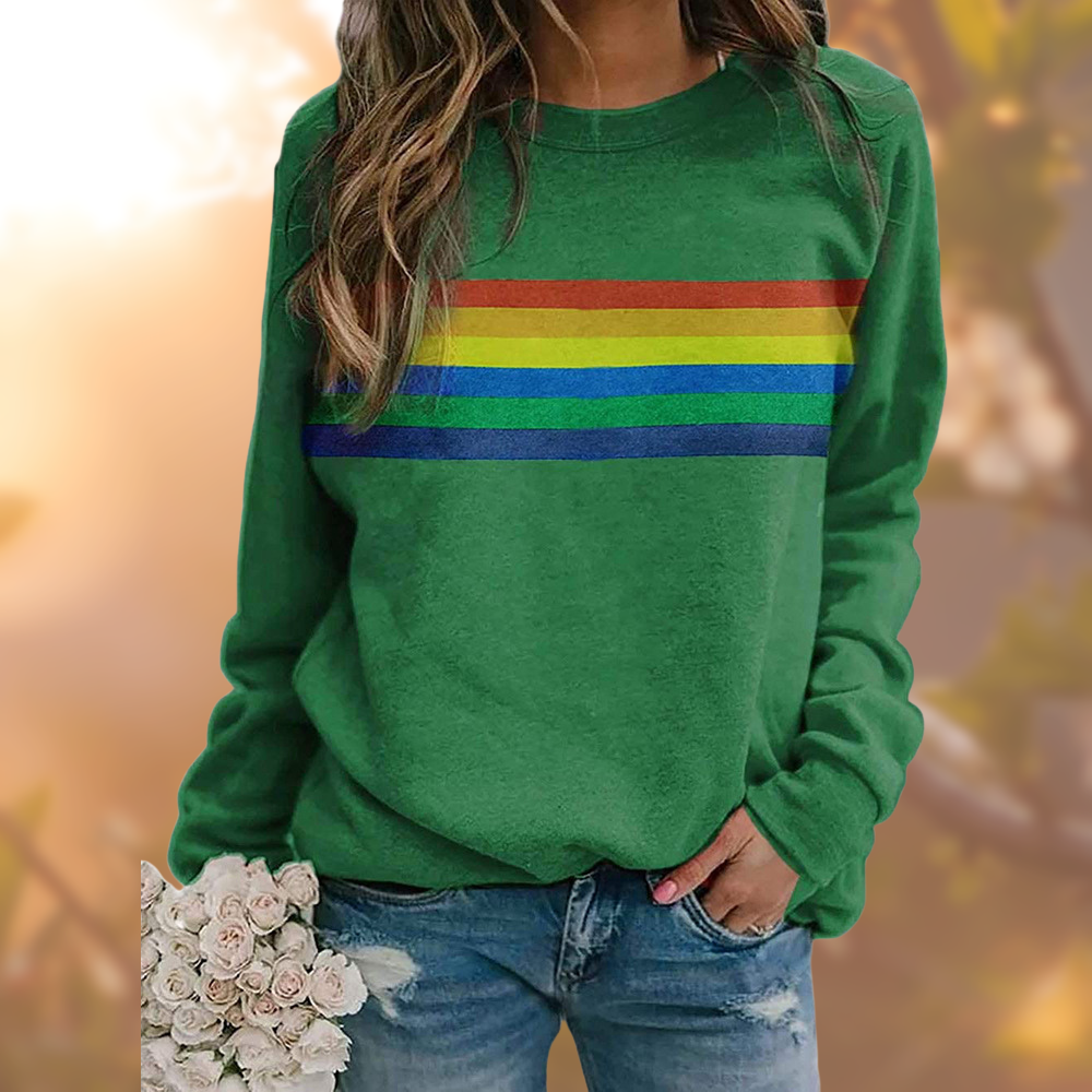 Vedis | Sweatshirt med brede striber set forfra