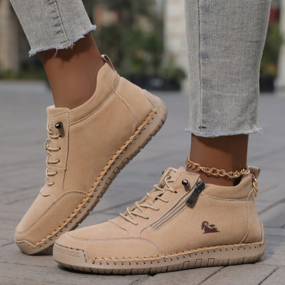Sunndrid | Snørede Sneakers med Sidelynlås