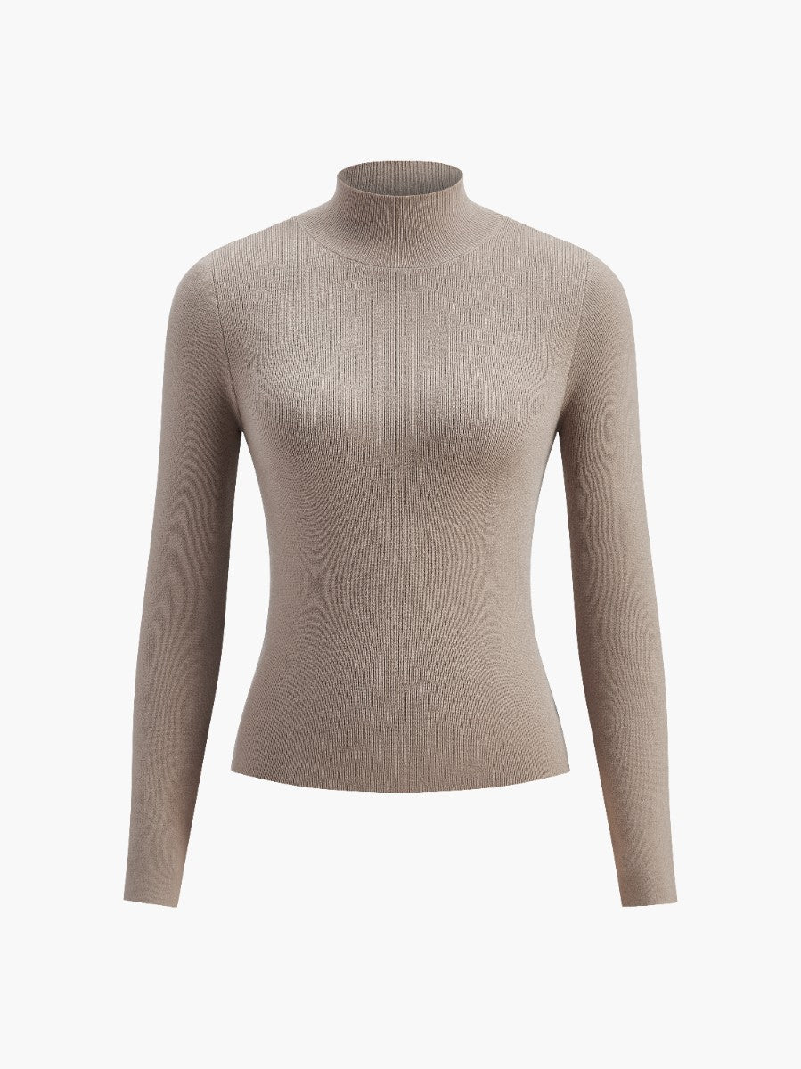 Ingebrid | Ribstrikket Sweater med Rullekrave
