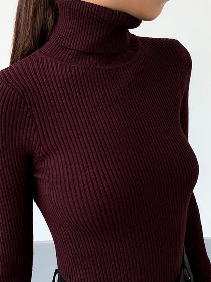 Dagbjørt | Ribstrik Sweater med Rullekrave