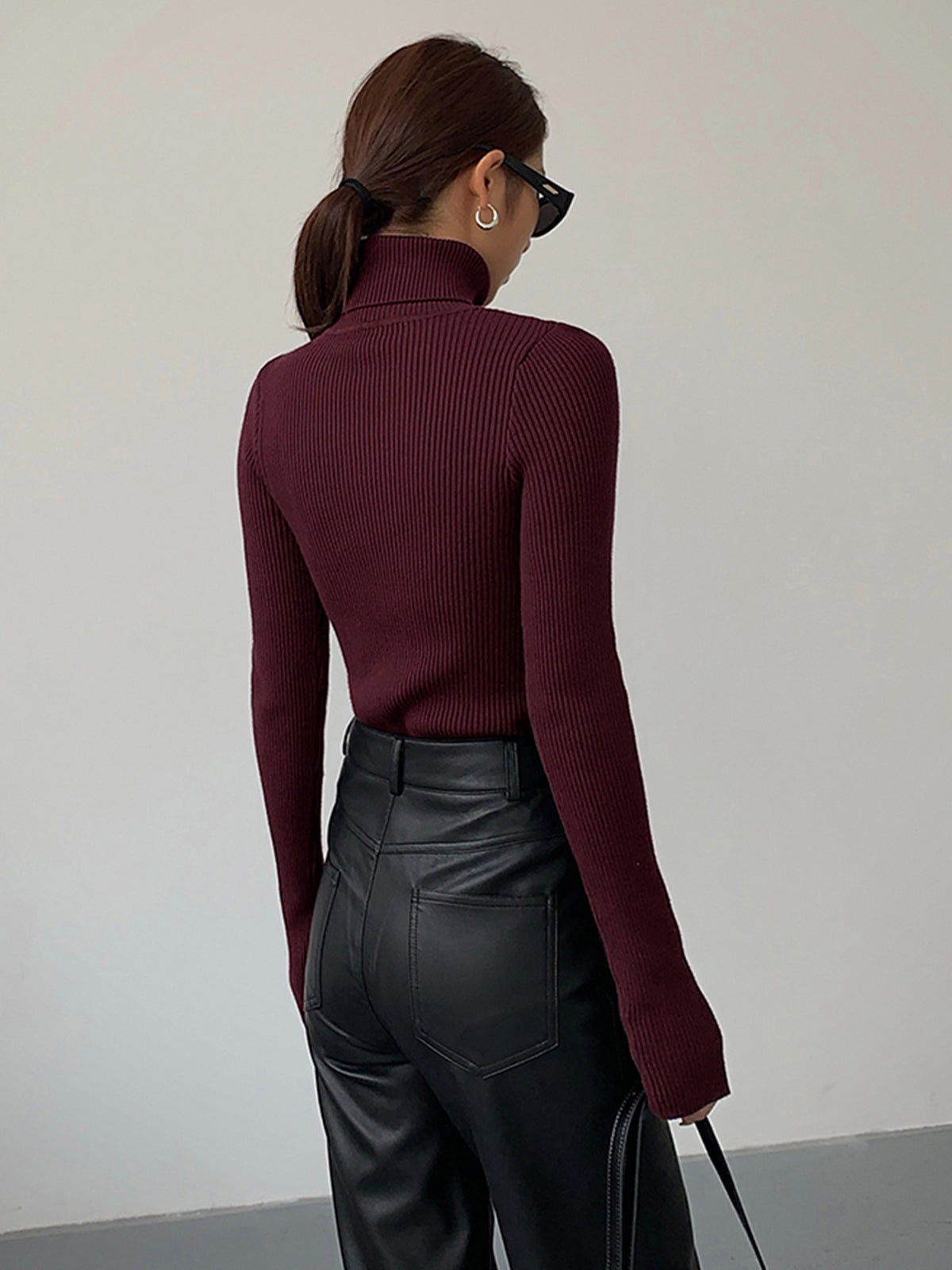 Dagbjørt | Ribstrik Sweater med Rullekrave