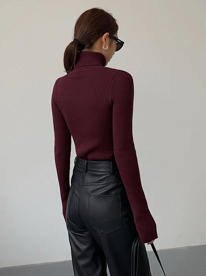 Dagbjørt | Ribstrik Sweater med Rullekrave